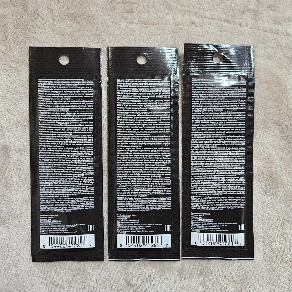 Designer Skin Exclusive 18X Bronze Tanning Lotion Packets 0.5oz Lot of 3